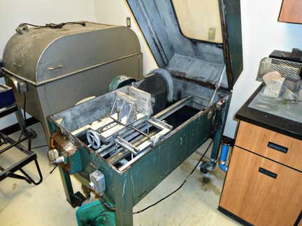Water and oil-cooled diamond blade rock saws for sample preparation: Contact: Randy Corney