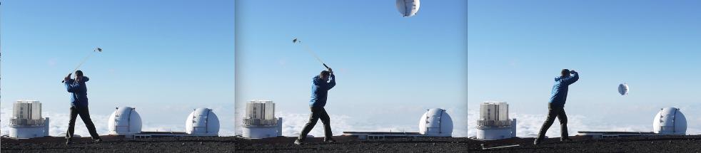 Golfing at Hawaii Observatory